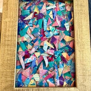 Colorful 3-D Abstract Framed Art